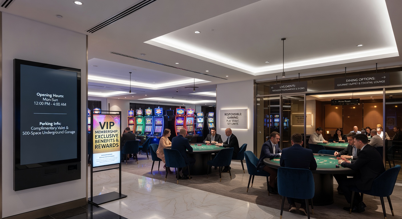 Eingang des Casino München bei Nacht mit beleuchteten Fassaden und einladender Atmosphäre
